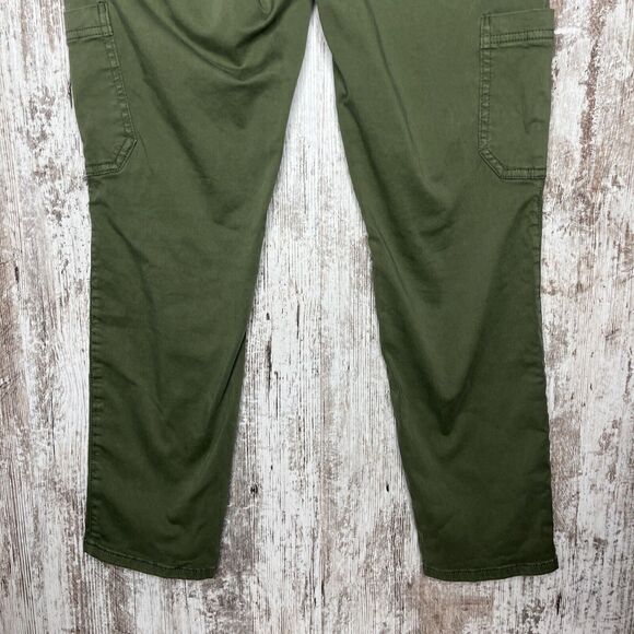 BANANA REPUBLIC Sloan Mid Rise Cargo Utility Stretch Ankle Chino Olive Green 10 - Picture 8 of 10